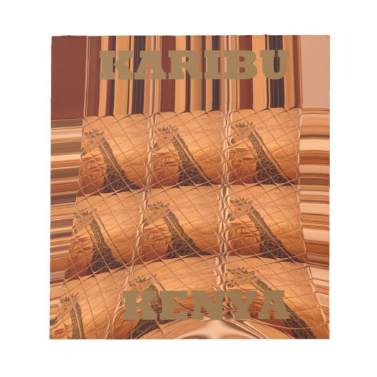 Traditioneller afrikanischer Spiegel: Woven Giraff Notizblock (Vorderseite)