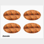 Traditioneller afrikanischer Spiegel: Woven Giraff Ovaler Aufkleber (Blatt)