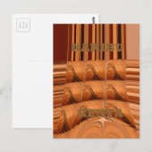 Traditioneller afrikanischer Spiegel: Woven Giraff Postkarte (Vorne/Hinten)