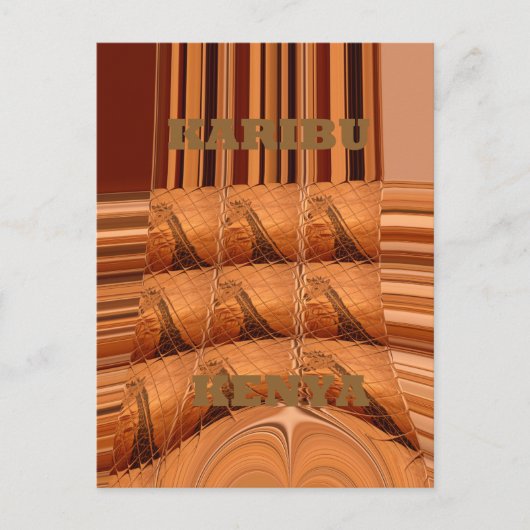 Traditioneller afrikanischer Spiegel: Woven Giraff Postkarte (Vorderseite)