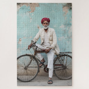 Traditioneller älterer Indianer Vintages Fahrrad Puzzle