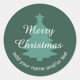 Traditioneller - Aquamariner Weihnachtsaufkleber f Runder Aufkleber