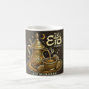 Traditioneller arabischer Kaffee Eid Mubarak Kaffeetasse