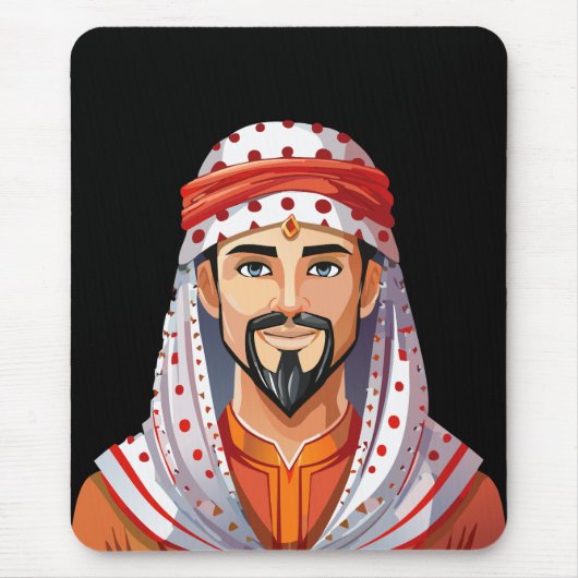 Traditioneller arabischer oder muslimischer Hut Mousepad (Vorne)