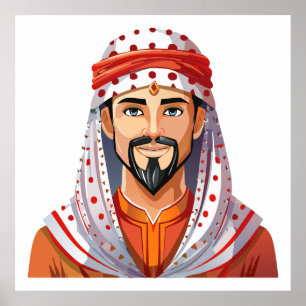 Traditioneller arabischer oder muslimischer Hut  Poster