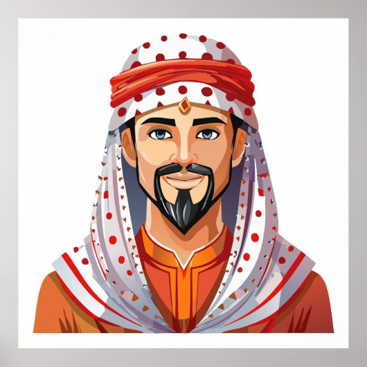 Traditioneller arabischer oder muslimischer Hut Poster (Vorne)