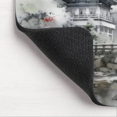 Traditioneller asiatischer Garten Mousepad (Ecke)