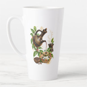 Traditioneller äthiopischer Kaffezeremonie-Lattemu Milchtasse
