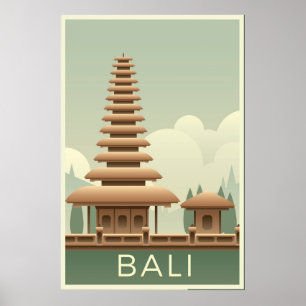 Traditioneller Bali-Tempel Poster