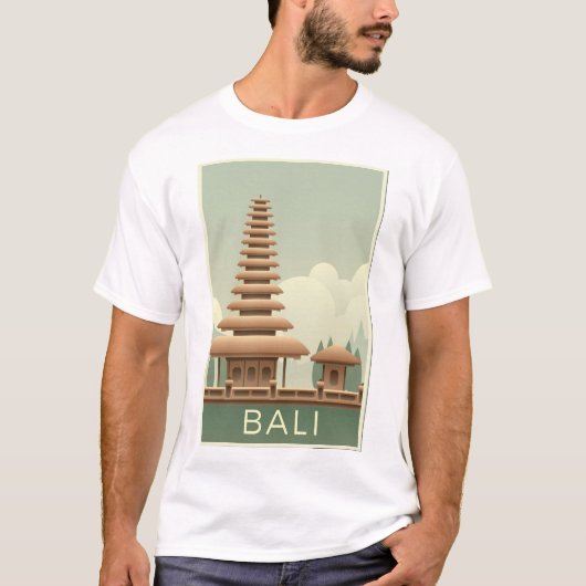 Traditioneller Bali-Tempel T-Shirt (Vorderseite)