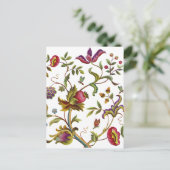 Traditioneller Baum Stickerei Muster Postkarte (Stehend Vorderseite)