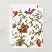 Traditioneller Baum Stickerei Muster Postkarte (Vorne/Hinten)