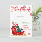 Traditioneller Besitzer der Weihnachtskarte Karte (Stehend Vorderseite)