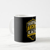 Traditioneller Bogenschütze Langbogen Recurvebogen Kaffeetasse (Vorderseite Links)
