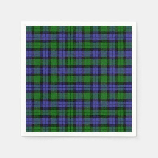 Traditioneller britischer karierter Tartan Serviette (Vorderseite)
