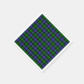 Traditioneller britischer karierter Tartan Serviette (Ecke)