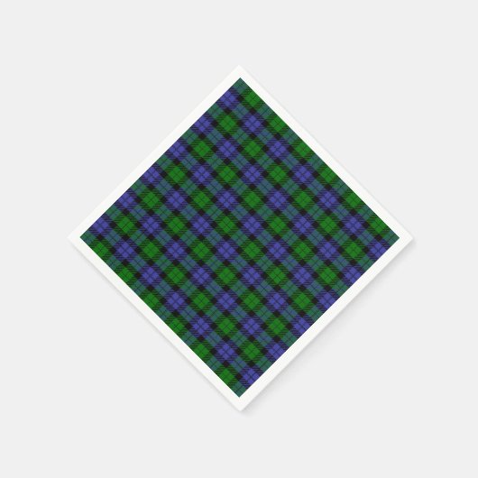 Traditioneller britischer karierter Tartan Serviette (Ecke)