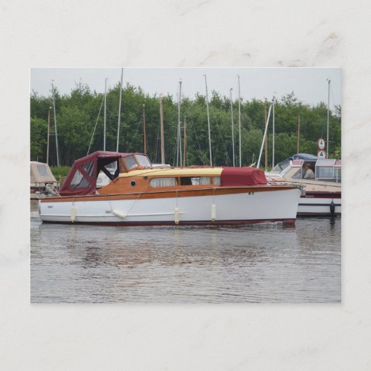 Traditioneller Broads Cruiser Postkarte (Vorderseite)