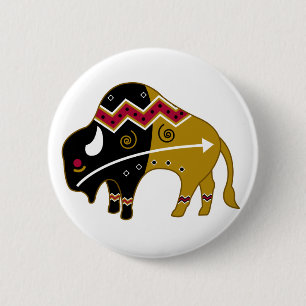 Traditioneller Büffel Button