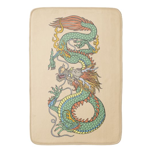 Traditioneller chinesischer Drache Badematte (Vorderseite Vertikal)