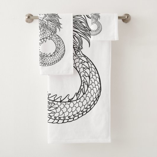 Traditioneller chinesischer Drache Badhandtuch Set (Insitu)