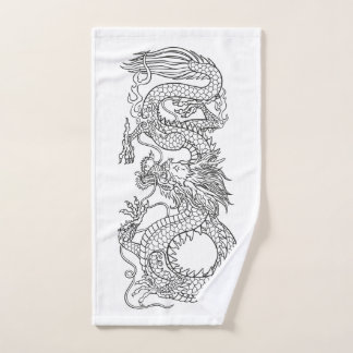 Traditioneller chinesischer Drache Badhandtuch Set