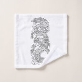 Traditioneller chinesischer Drache Badhandtuch Set (Waschlappen)