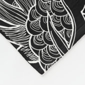 Traditioneller chinesischer Drache, der Schwarz Ze Fleecedecke (Ecke)