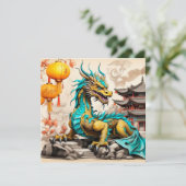 Traditioneller chinesischer Drache für das chinesi Einladung (Stehend Vorderseite)