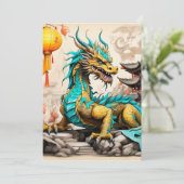 Traditioneller chinesischer Drache für das chinesi Einladung (Stehend Vorderseite)