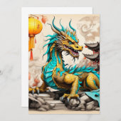 Traditioneller chinesischer Drache für das chinesi Einladung (Vorne/Hinten)