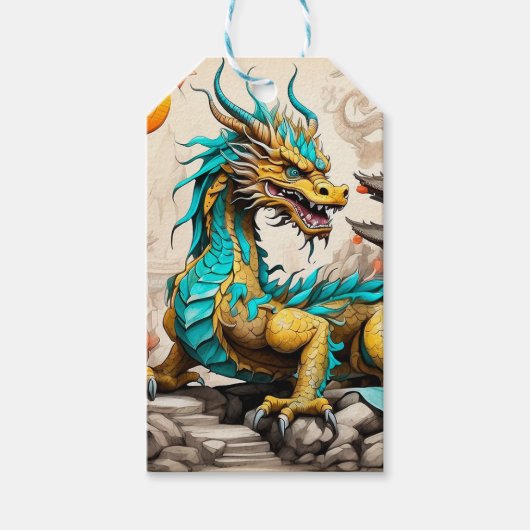 Traditioneller chinesischer Drache für das chinesi Geschenkanhänger (Vorderseite)