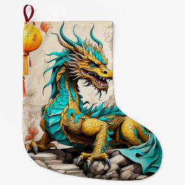 Traditioneller chinesischer Drache für das chinesi Großer Weihnachtsstrumpf