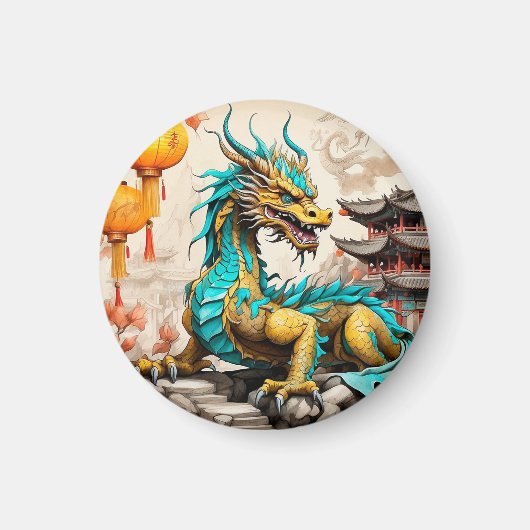 Traditioneller chinesischer Drache für das chinesi Magnet (Vorne)