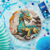 Traditioneller chinesischer Drache für das chinesi Pappteller (Party)
