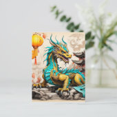 Traditioneller chinesischer Drache für das chinesi Postkarte (Stehend Vorderseite)