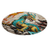 Traditioneller chinesischer Drache für das chinesi Schneidebrett (Ecke)