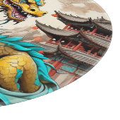 Traditioneller chinesischer Drache für das chinesi Schneidebrett (Ecke)