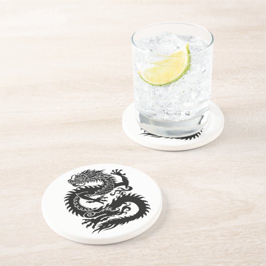 Traditioneller chinesischer Drache Getränkeuntersetzer (Seite)