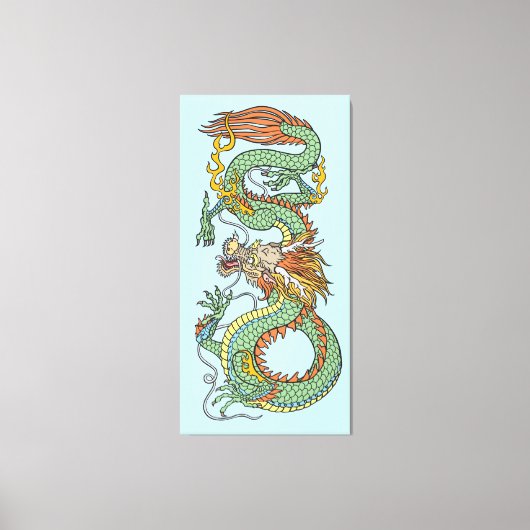 Traditioneller chinesischer Drache Leinwanddruck (Vorderseite)