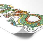 Traditioneller chinesischer Drache Poster (Ecke)