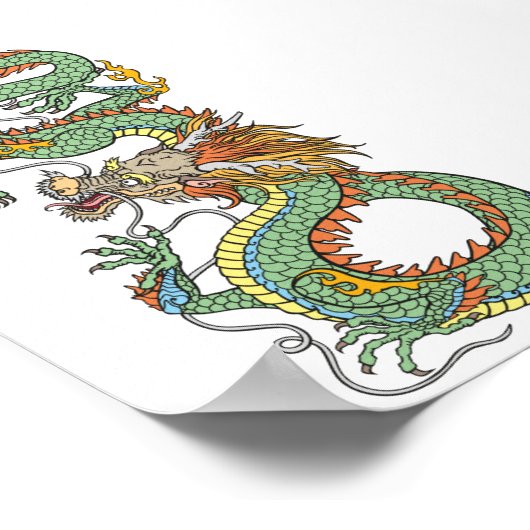 Traditioneller chinesischer Drache Poster (Ecke)
