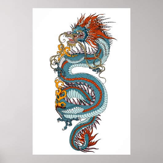 Traditioneller chinesischer Drache Poster (Vorne)