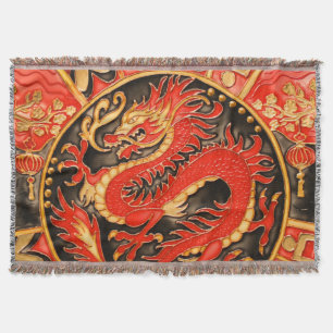 Traditioneller chinesischer Drache Red Gold Golden Decke