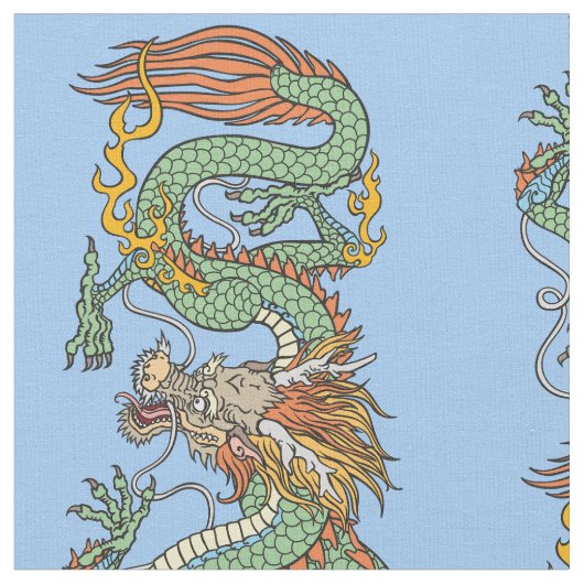 Traditioneller chinesischer Drache Stoff (Nahaufnahme)