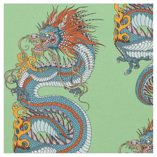 Traditioneller chinesischer Drache Stoff (Nahaufnahme)