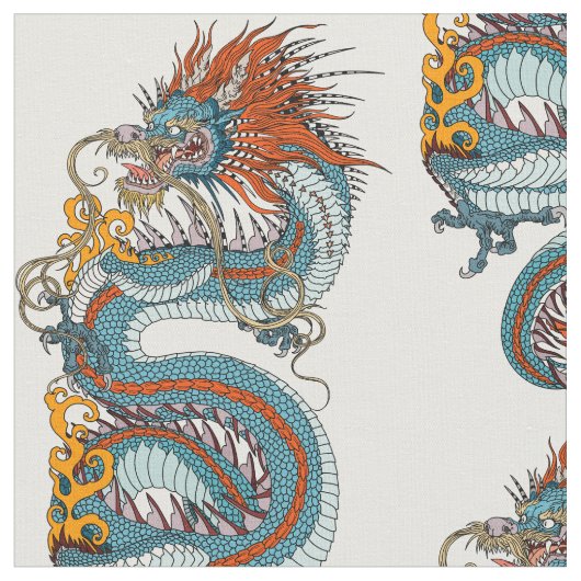 Traditioneller chinesischer Drache Stoff (Nahaufnahme)