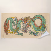 Traditioneller chinesischer Drache Strandtuch (Vorderseite)