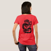 Traditioneller chinesischer Drache-T - Shirt (Schwarz voll)