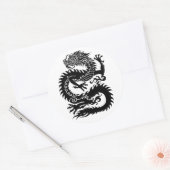 Traditioneller chinesischer Dragon Classic Round S Runder Aufkleber (Umschlag)